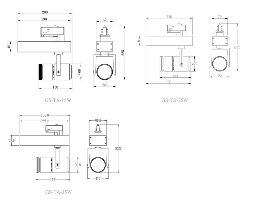 Led Track Light - TA Series - LED Track Lighting Heads - 4