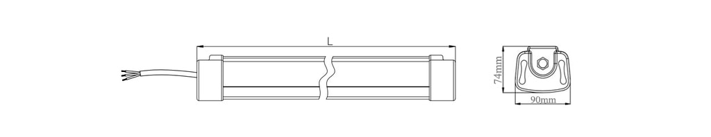 batten light size