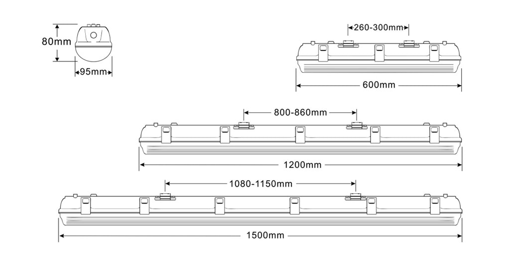 tri proof light size