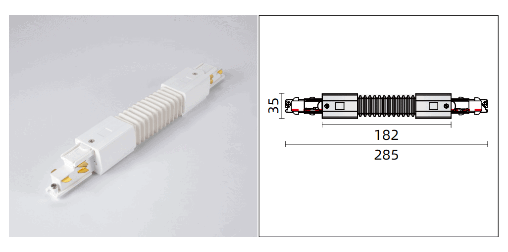 Dali Track Light Flexible Connector - 3 Circuits Dali Track System - 1
