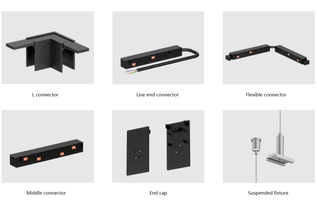 magnetic track rail fixture