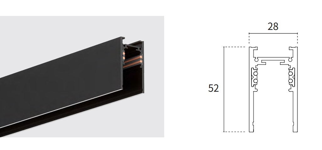 magnetic track rail surface