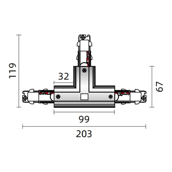 Dali Track Light T Connector