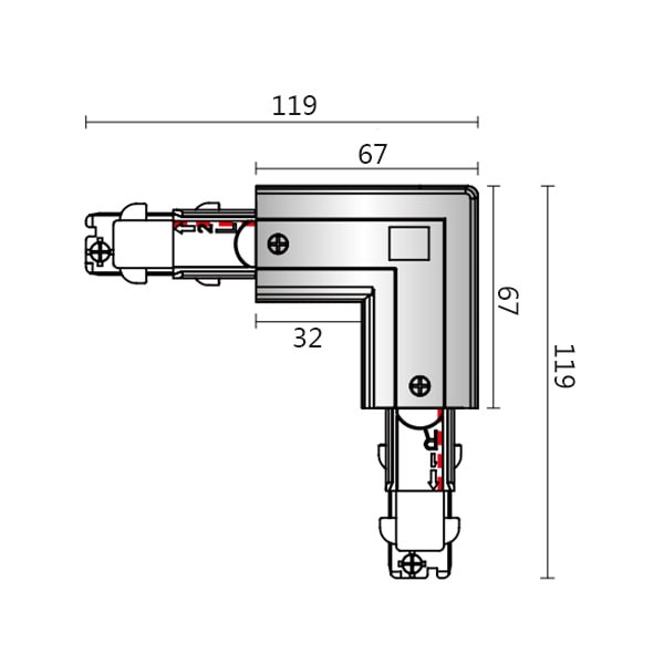 Dali Track Lighting L Connector