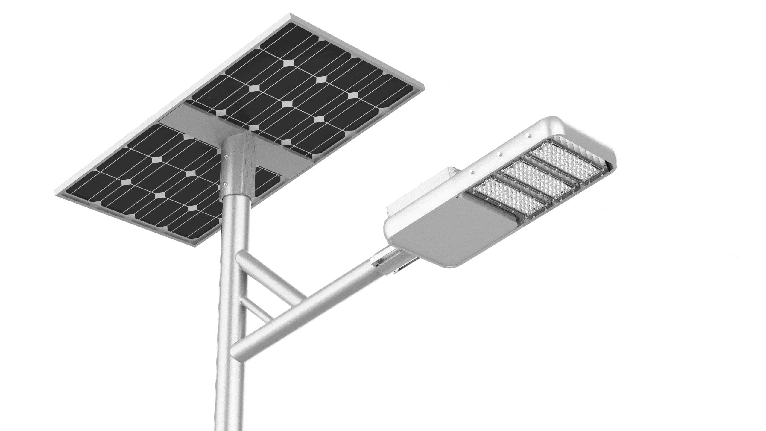 Solar street lights beam angle adjustable