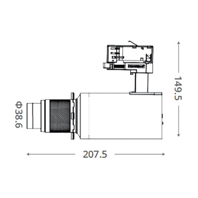 size magnetic track light 20W