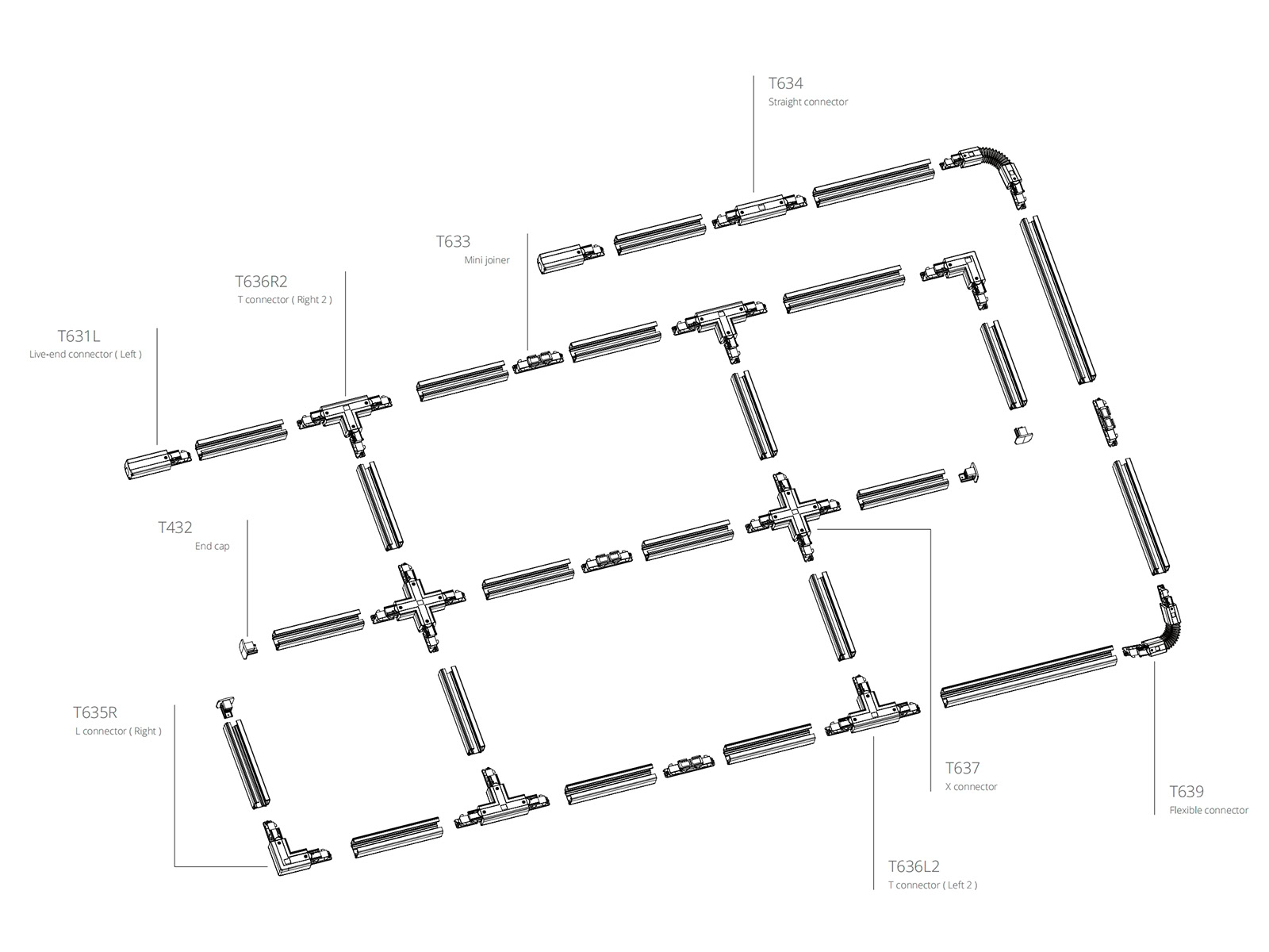 Recessed LED Track -  - 10