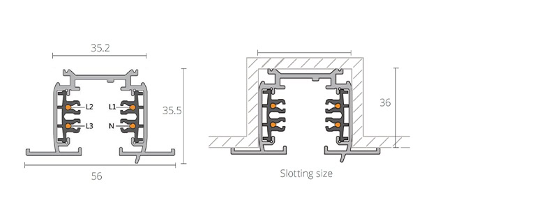 LED Recessed Track -  - 2