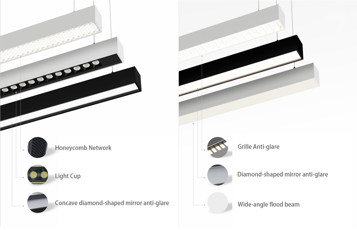 ceiling linear lights accesories