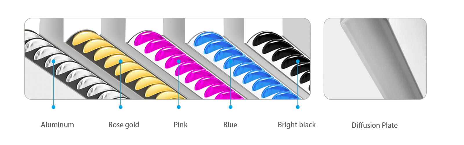 linear ceiling light lens cup color