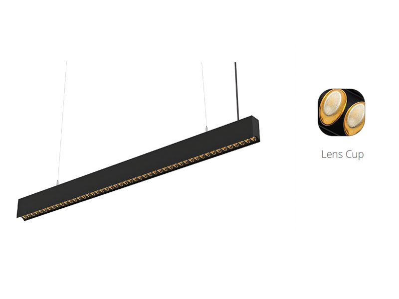 linear ceiling light lens cup
