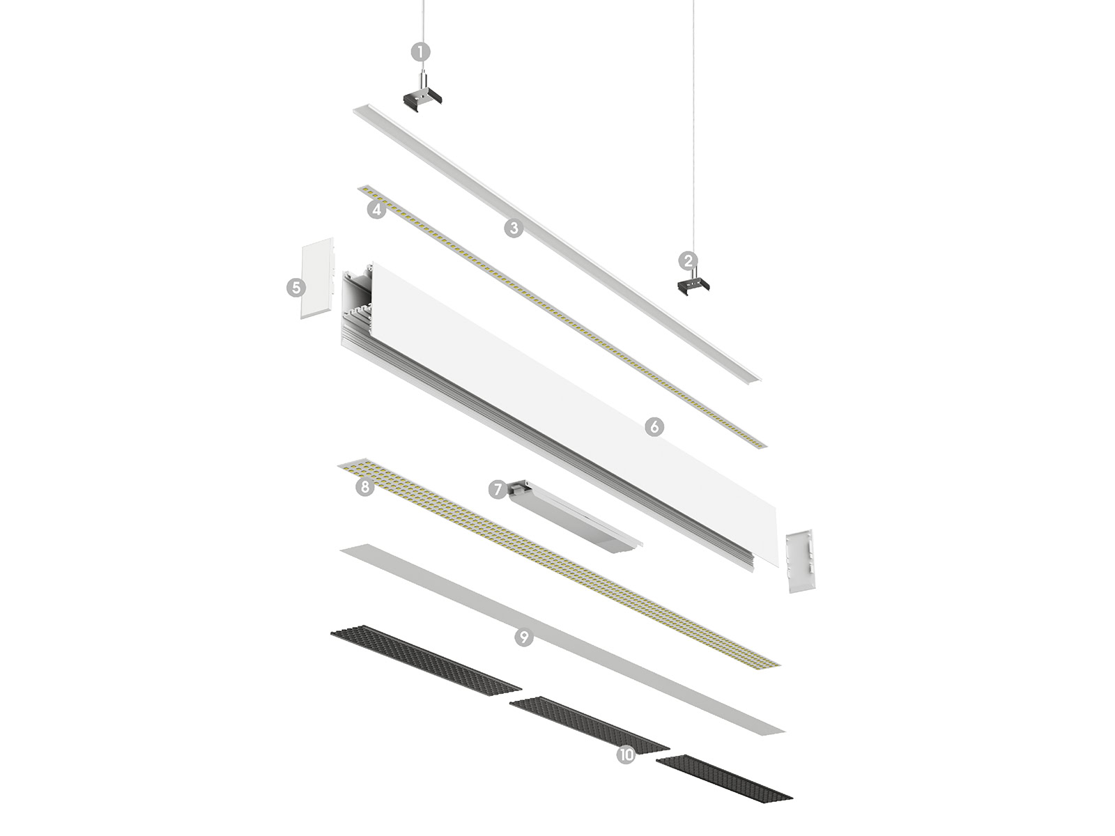 structure of linear lamp