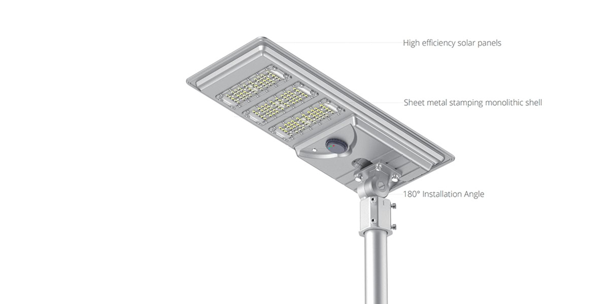 40W All In One Solar Street Light metal shell