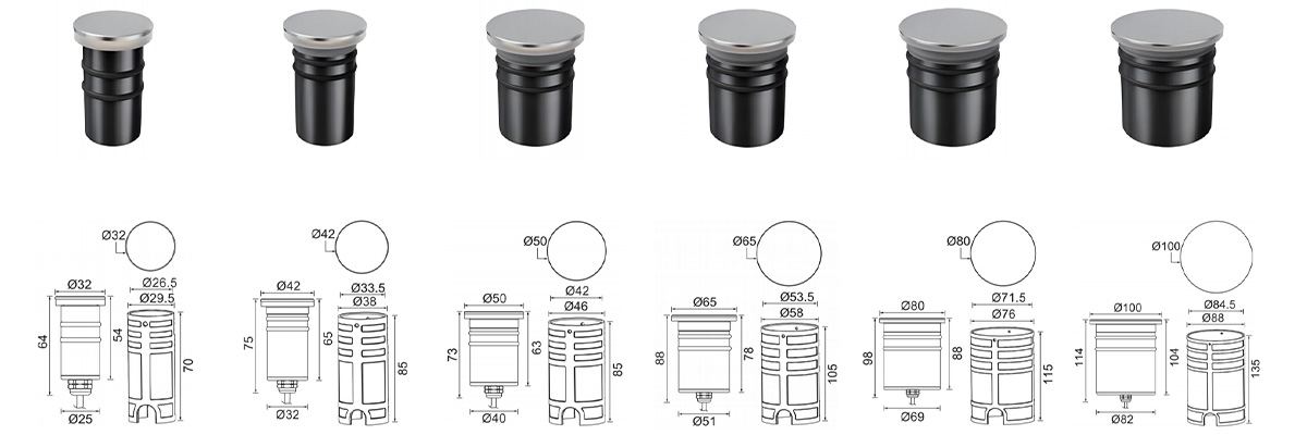 In Ground LED Lights 360° Step Series -  - 8