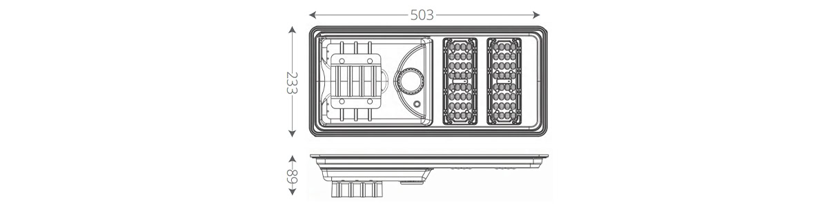 Integrated Solar LED Street Light size