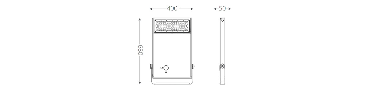 Solar Powered Outdoor Floodlight size 40W
