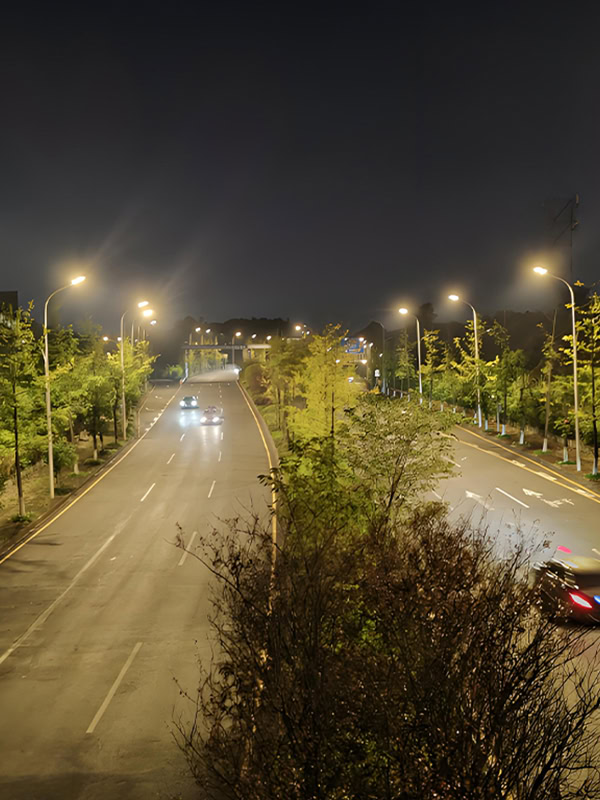 all in one solar street in road