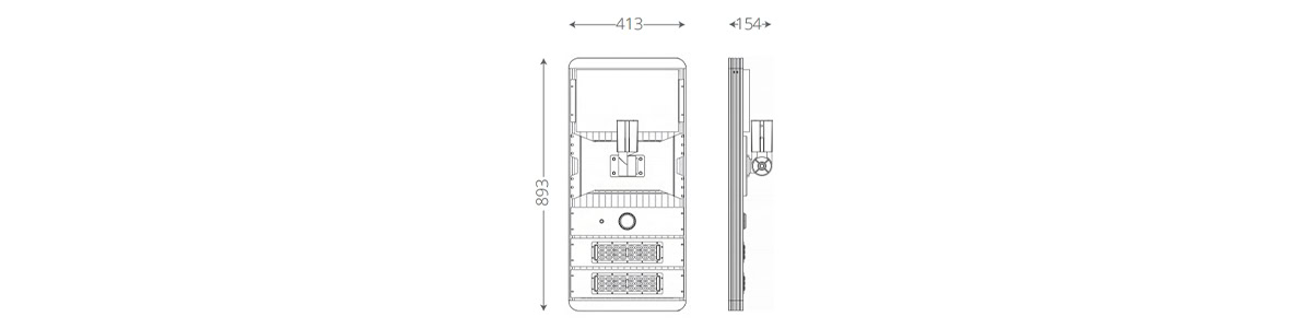 integrated solar street size
