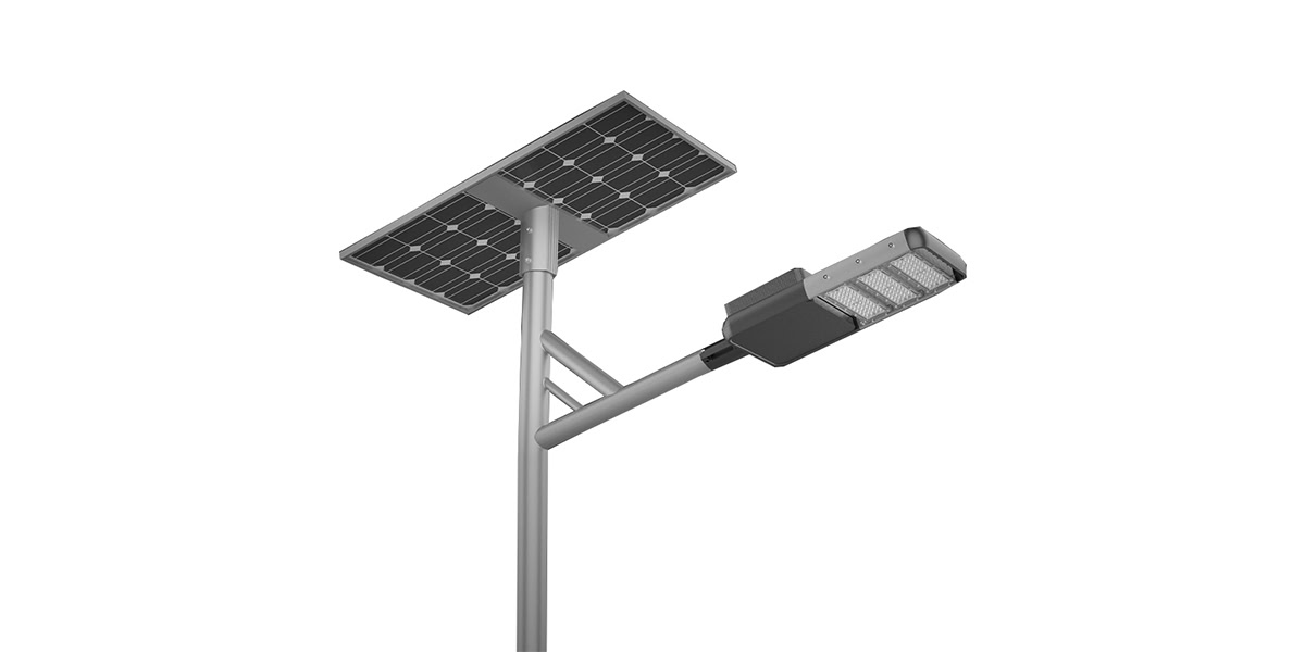 led all in two solar street light