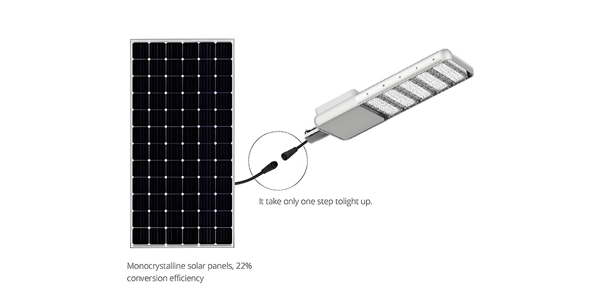 semi integrated solar street lights quick connector