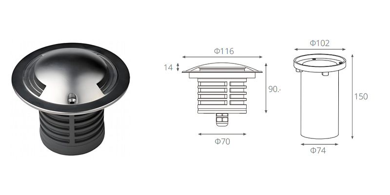 LED Inground Side Light Series -  - 12