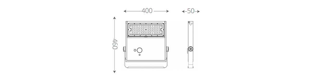 solar flood light size