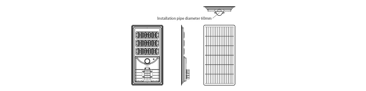 solar street light installation pipe
